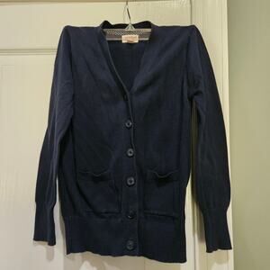Cat & Jack Girl's Size Medium (8) Long‎ Sleeve Navy School Uniform Cardigan